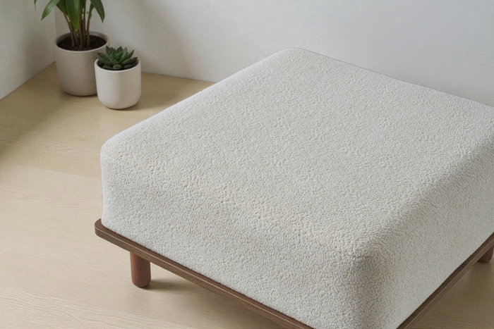 Atelier Del Sofa Puff Texturizado Coco Blanco